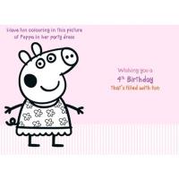 4 Today Peppa Pig 4th Birthday Card Extra Image 1 Preview